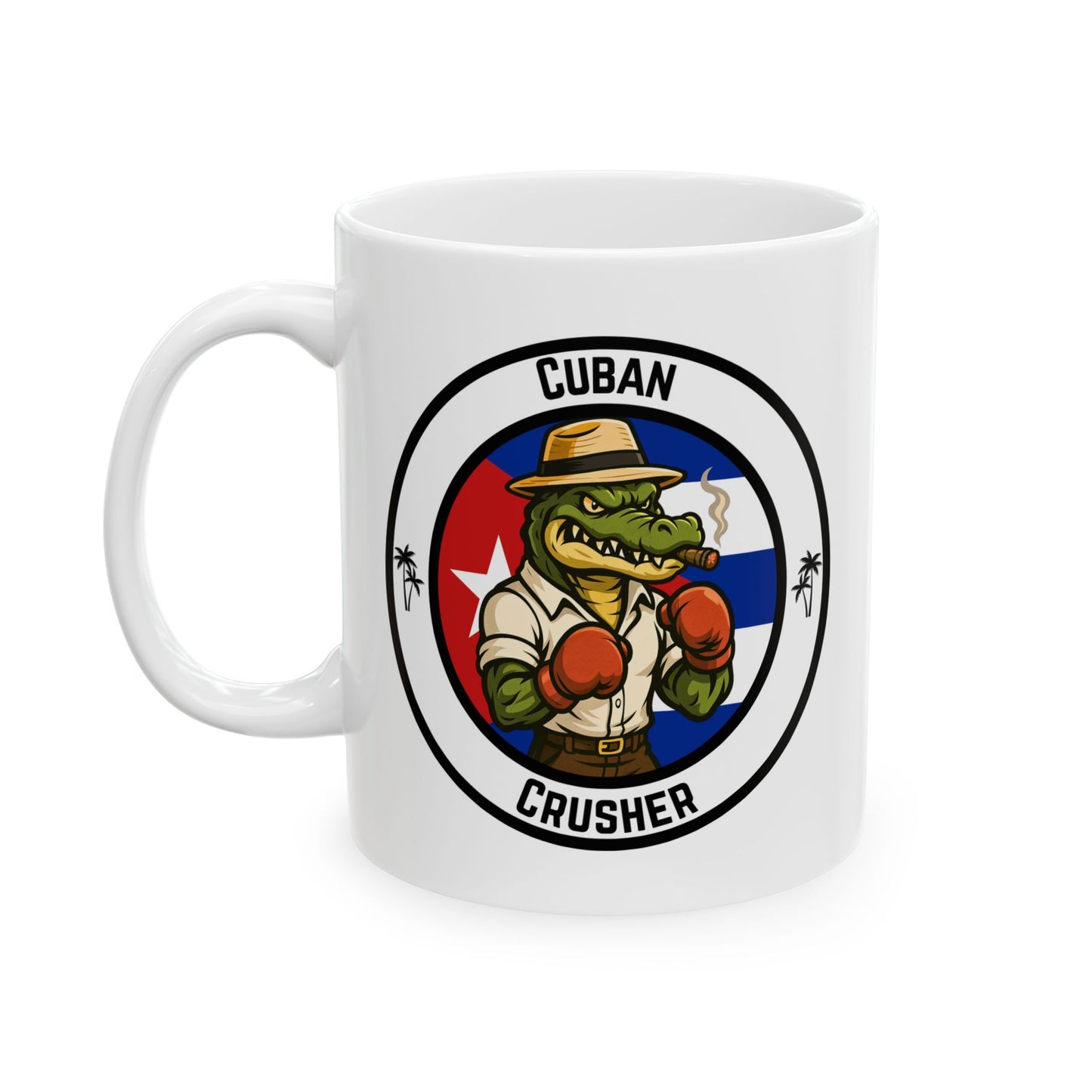 Cuban Crocodile Boxing Mug – Cartoon Fighter Design | Gift for Boxing Fans