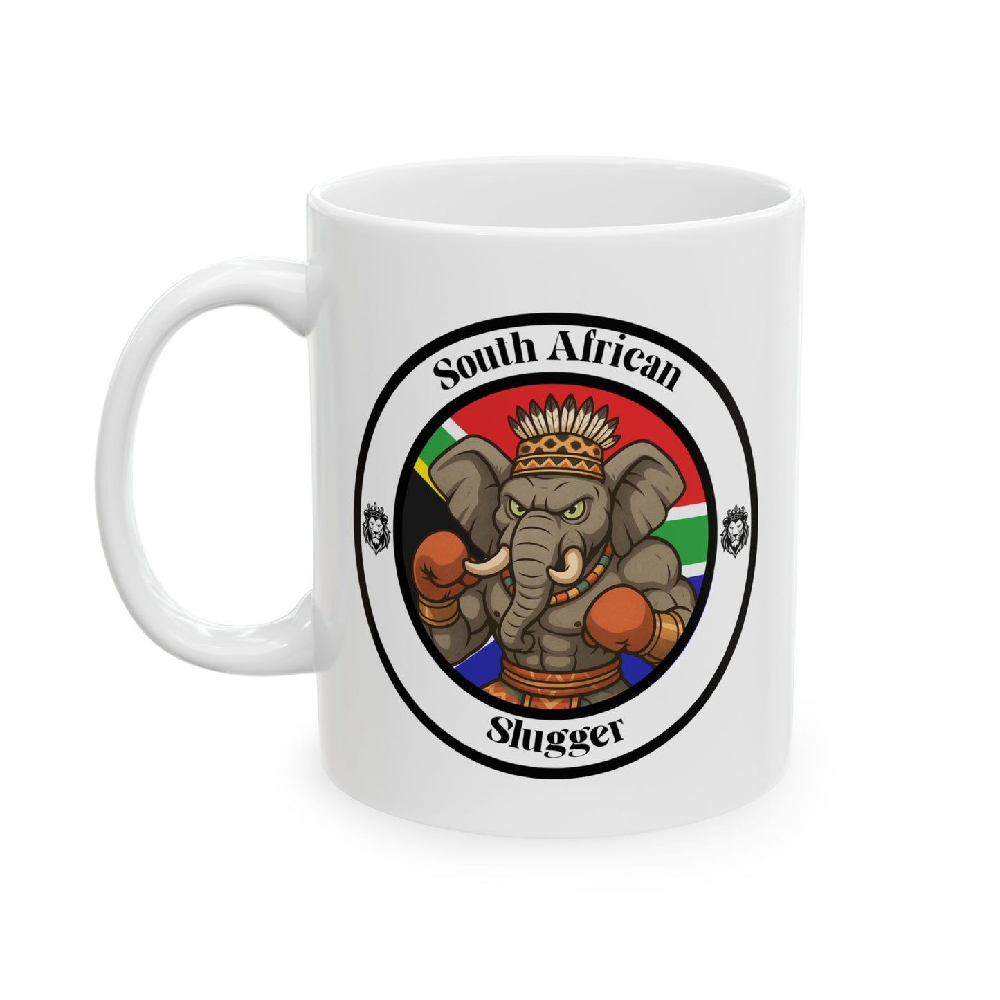 South African Boxing Mug – Cartoon Fighter Design | Gift for Boxing Fans