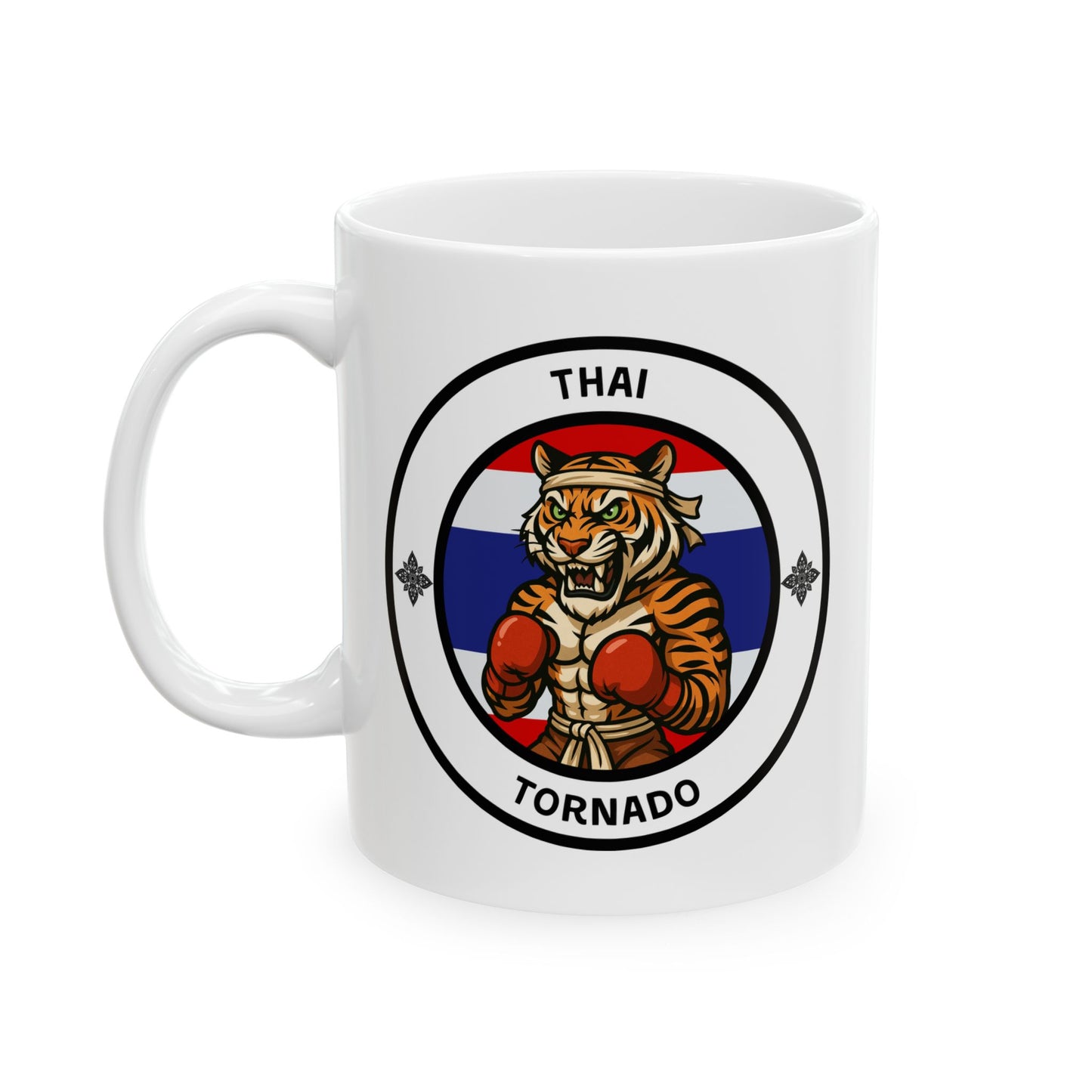 Thai Tiger Boxing Mug – Cartoon Fighter Design | Gift for Boxing Fans