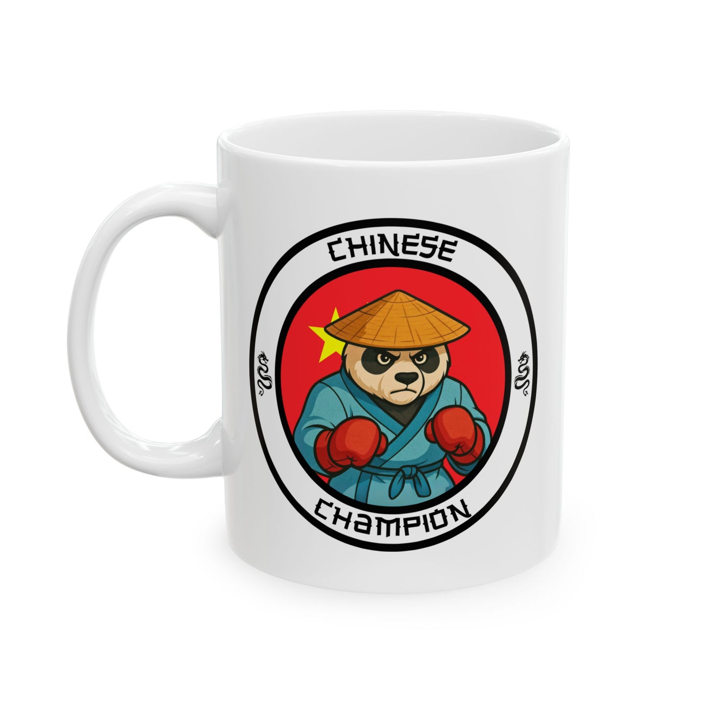 Chinese Panda Boxing Mug – Cartoon Fighter Design | Gift for Boxing Fans