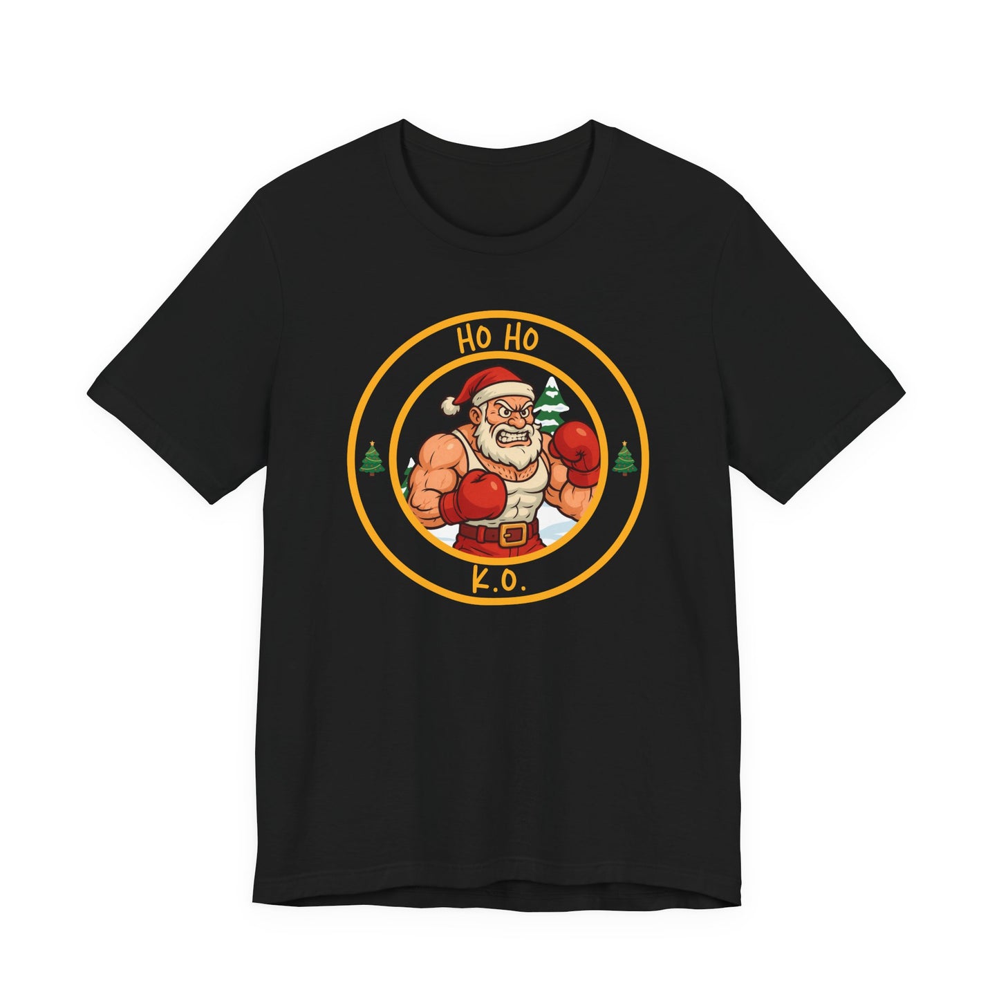 Santa Boxing T-Shirt— Christmas Boxing Shirt (Dark Color)