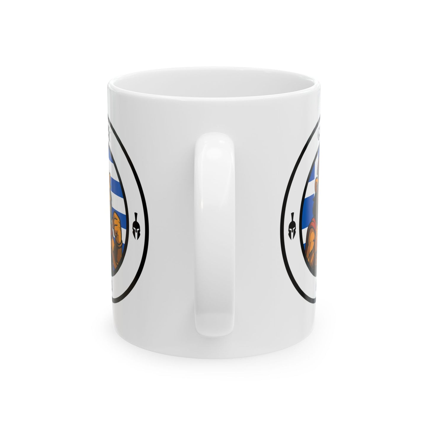 Greek Lion Boxing Mug – Cartoon Fighter Design | Gift for Boxing Fans