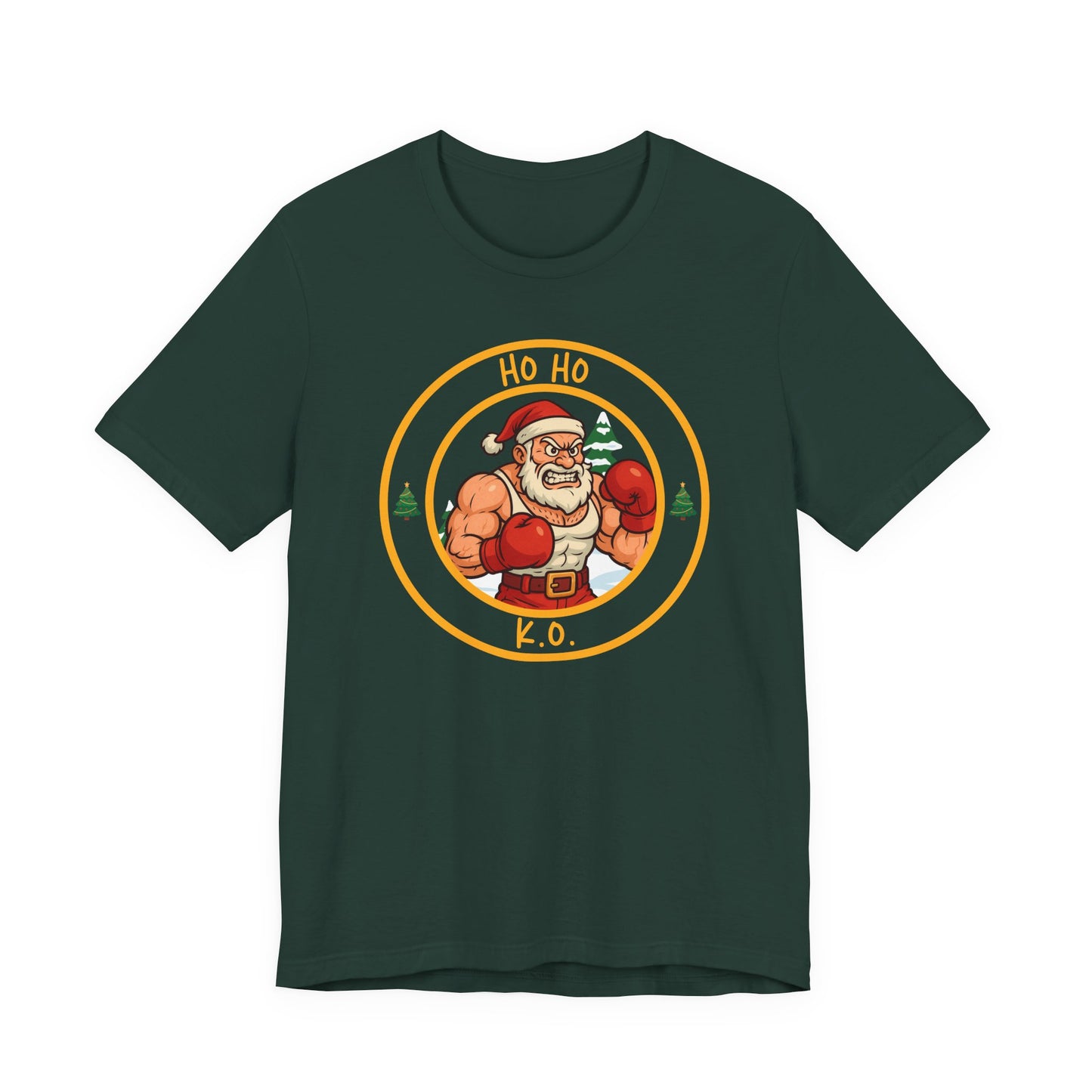 Santa Boxing T-Shirt— Christmas Boxing Shirt (Dark Color)