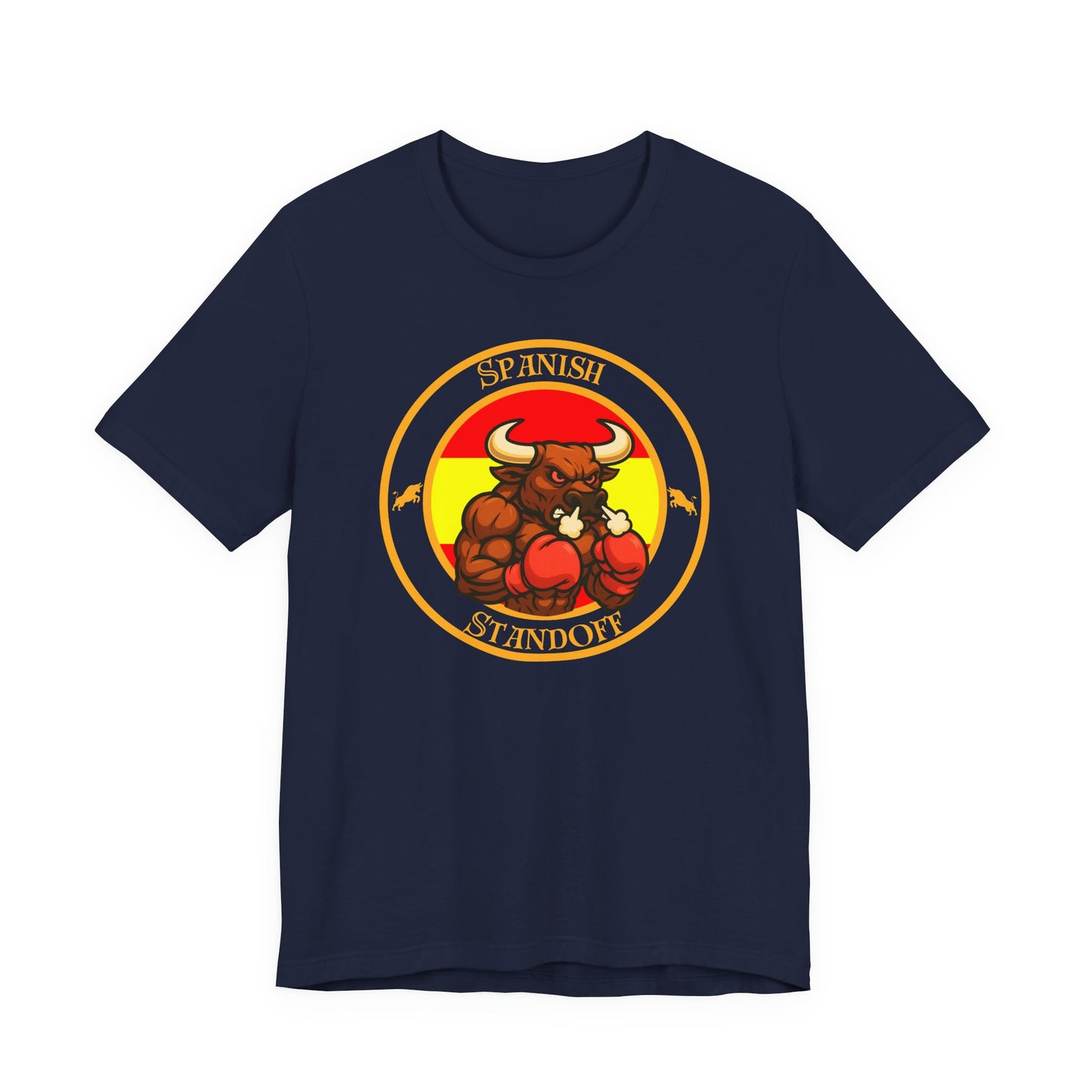 Spanish Bull Boxing T-Shirt – Cartoon Fighter Design | Gift for Boxing Fans (Dark Color)