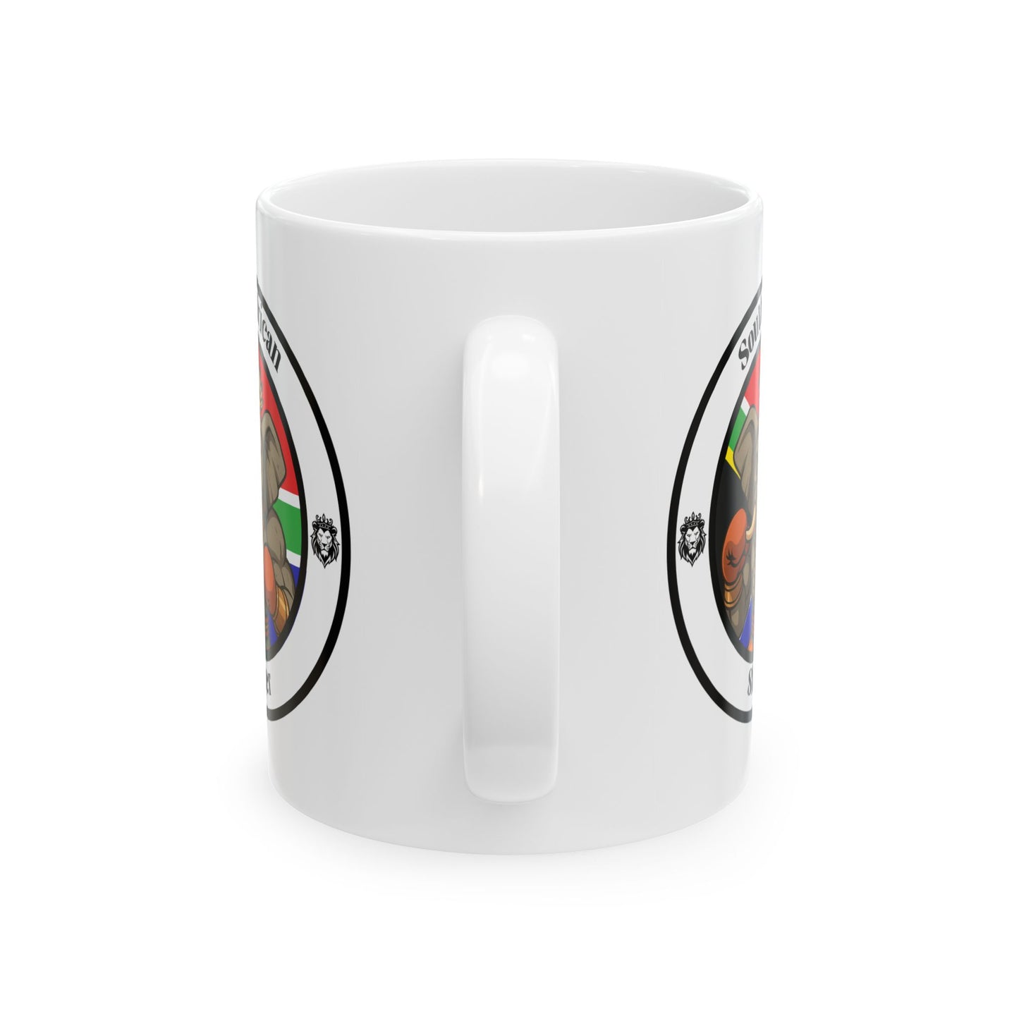 South African Boxing Mug – Cartoon Fighter Design | Gift for Boxing Fans
