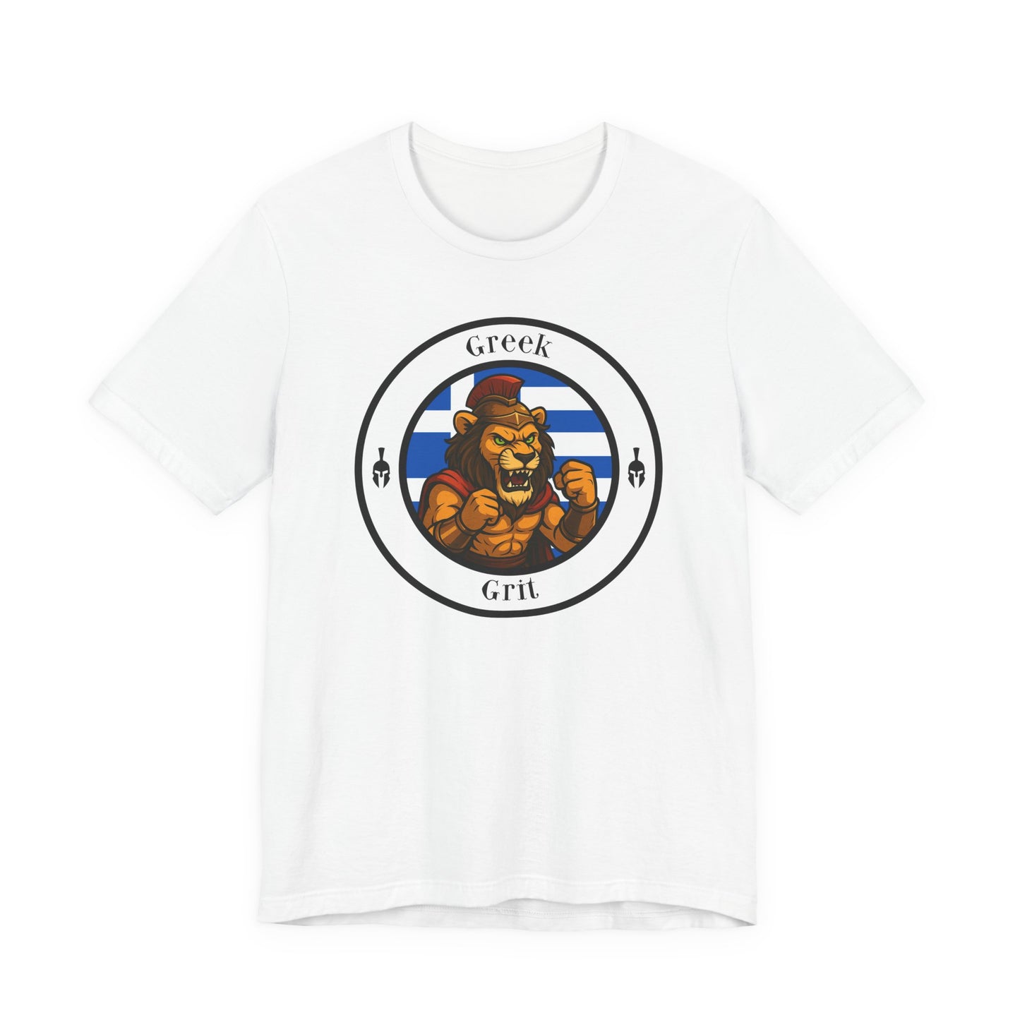 Greek Lion Boxing T-Shirt – Cartoon Fighter Design | Gift for Boxing Fans