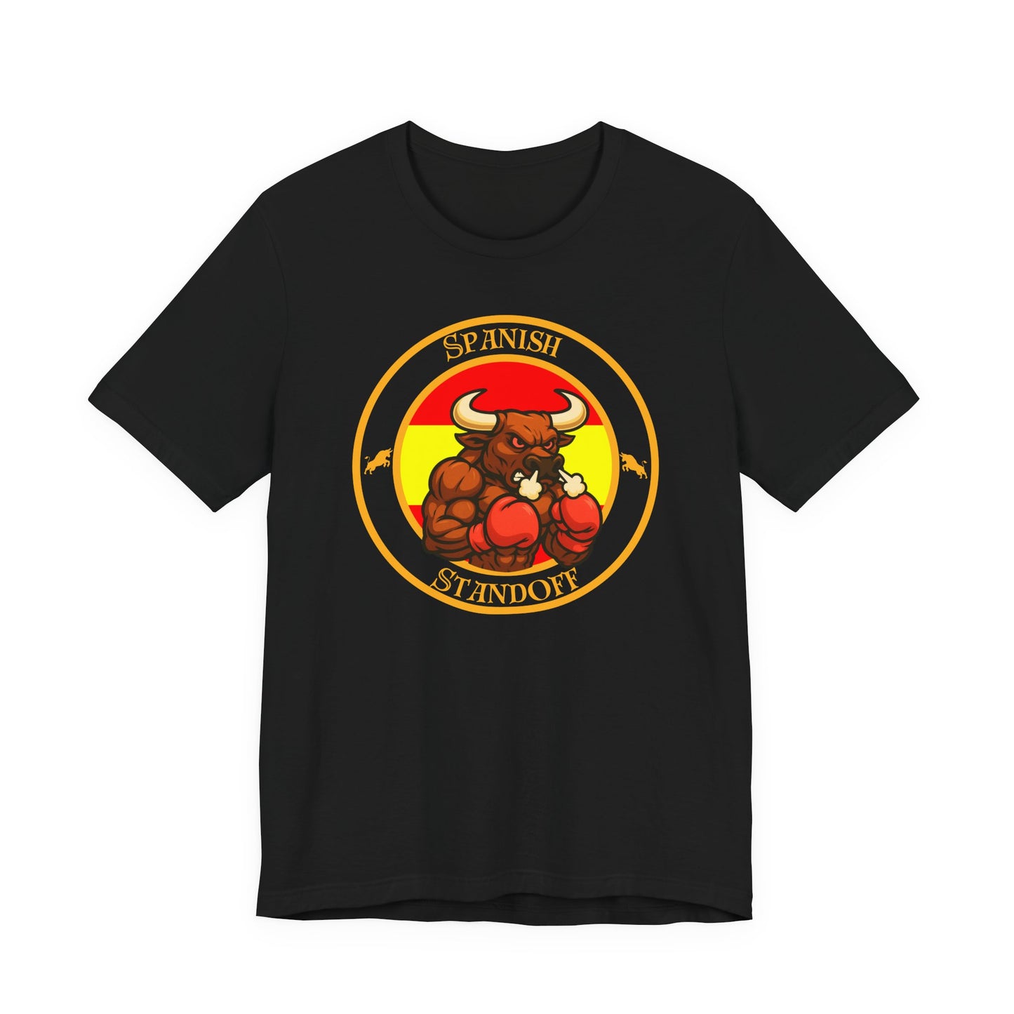 Spanish Bull Boxing T-Shirt – Cartoon Fighter Design | Gift for Boxing Fans (Dark Color)