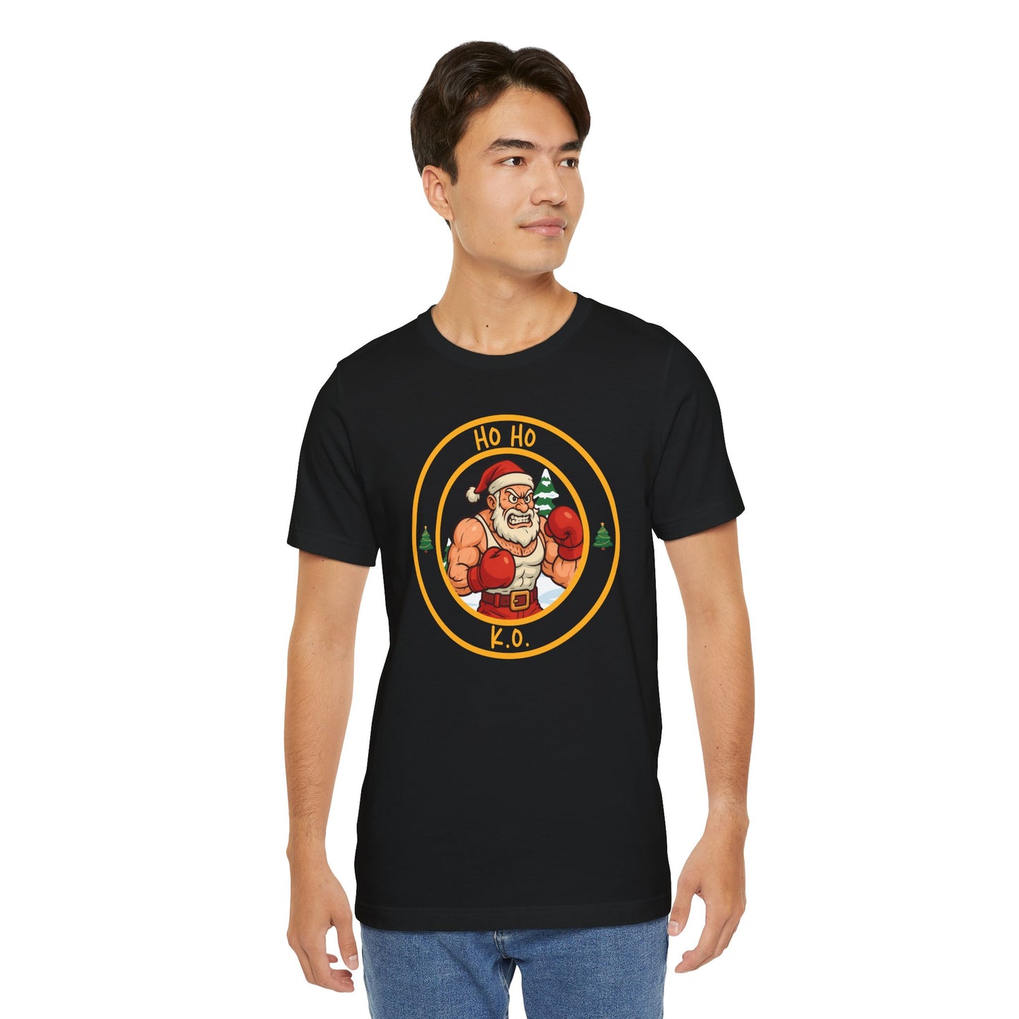 Santa Boxing T-Shirt— Christmas Boxing Shirt (Dark Color)