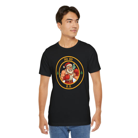 Santa Boxing T-Shirt— Christmas Boxing Shirt (Dark Color)