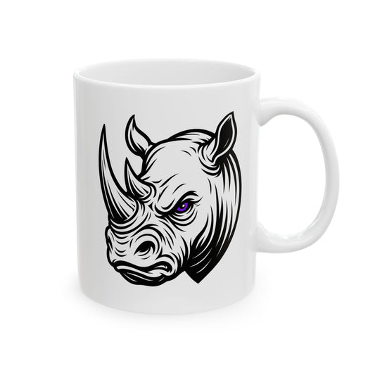Rhino Boxing Mug – Minimalist Fighter Design | Gift for Strong-Willed Boxers
