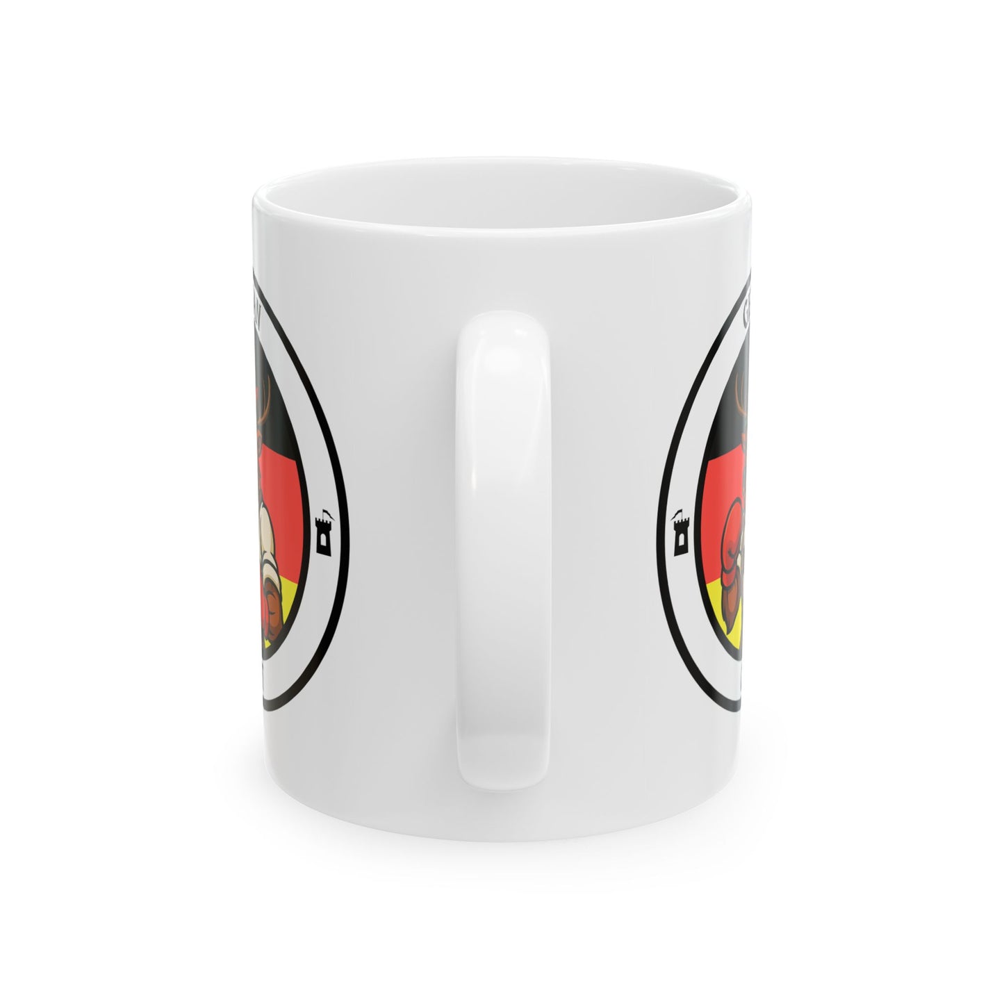 German Buck Boxing Mug – Cartoon Fighter Design | Gift for Boxing Fans