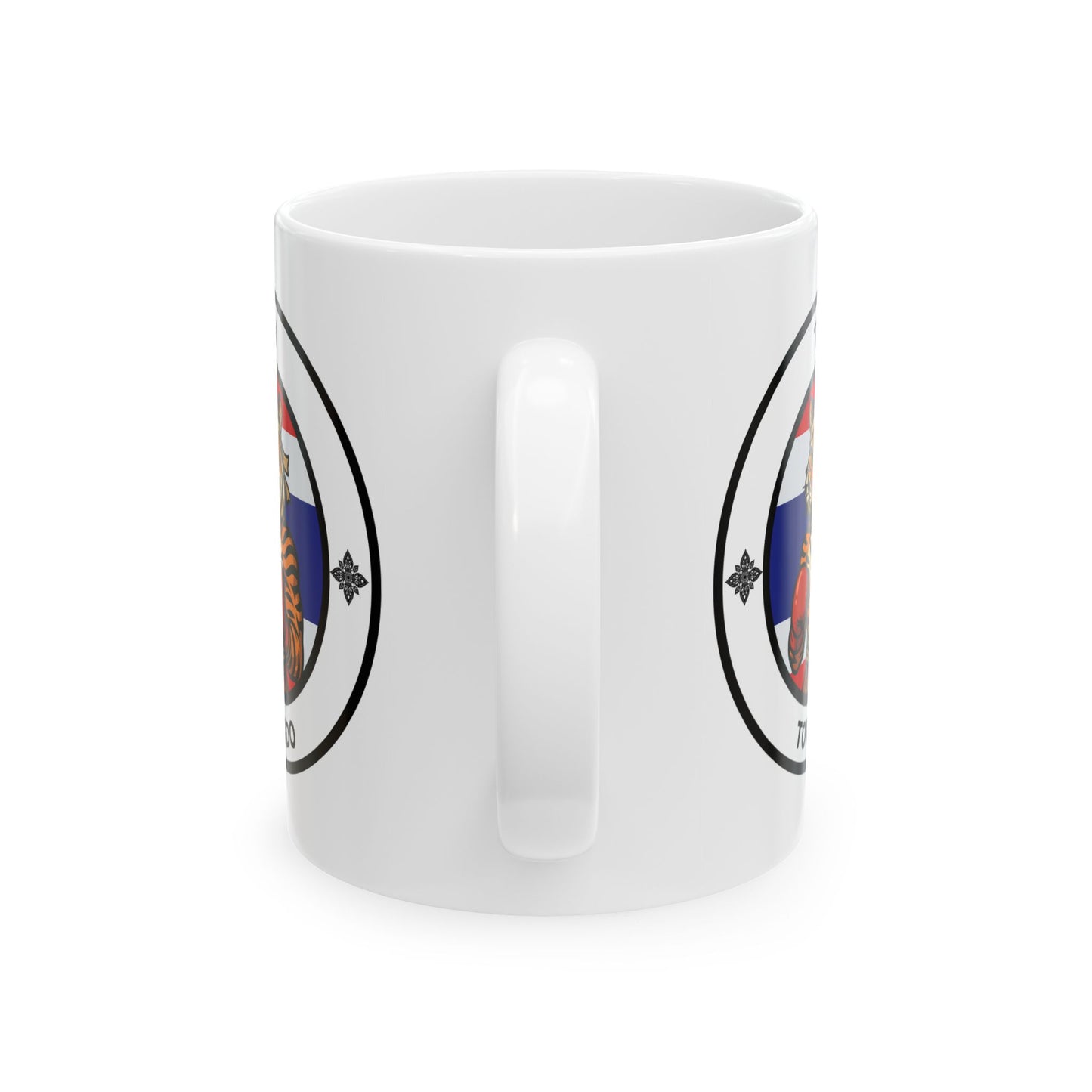 Thai Tiger Boxing Mug – Cartoon Fighter Design | Gift for Boxing Fans