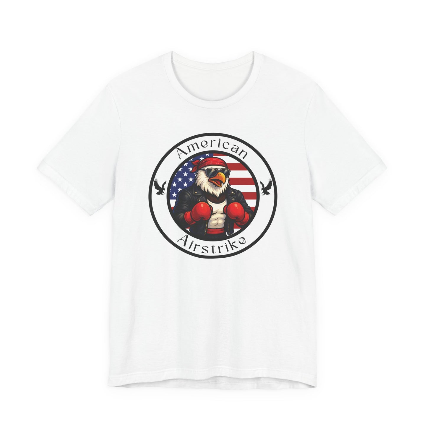American Bald Eagle Boxing T-Shirt – Cartoon Fighter Design | Gift for Boxing Fans