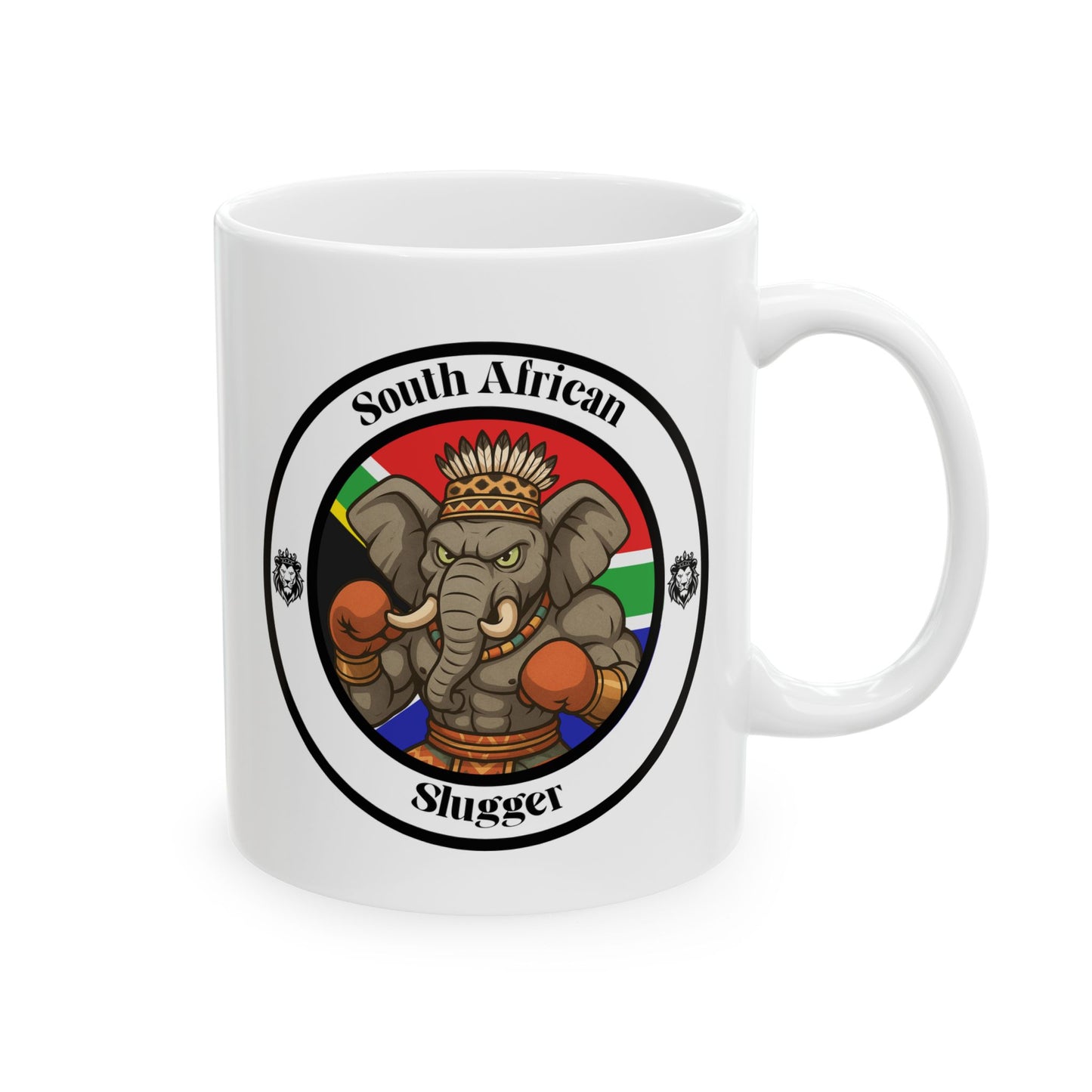 South African Boxing Mug – Cartoon Fighter Design | Gift for Boxing Fans