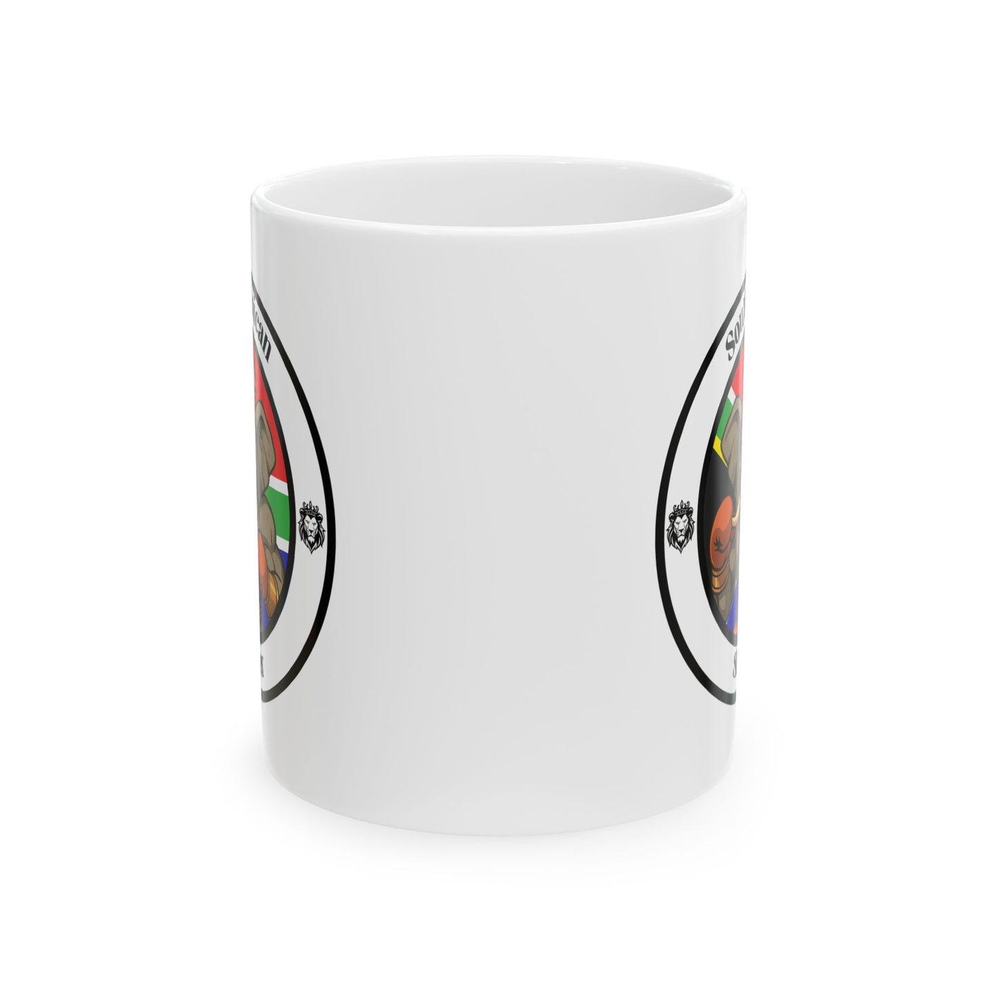 South African Boxing Mug – Cartoon Fighter Design | Gift for Boxing Fans