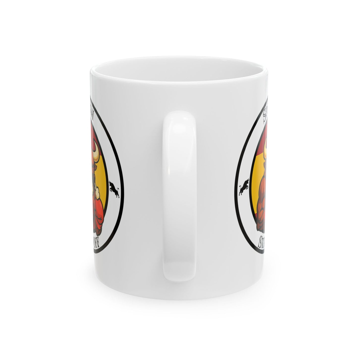 Spanish Bull Boxing Mug – Cartoon Fighter Design | Gift for Boxing Fans