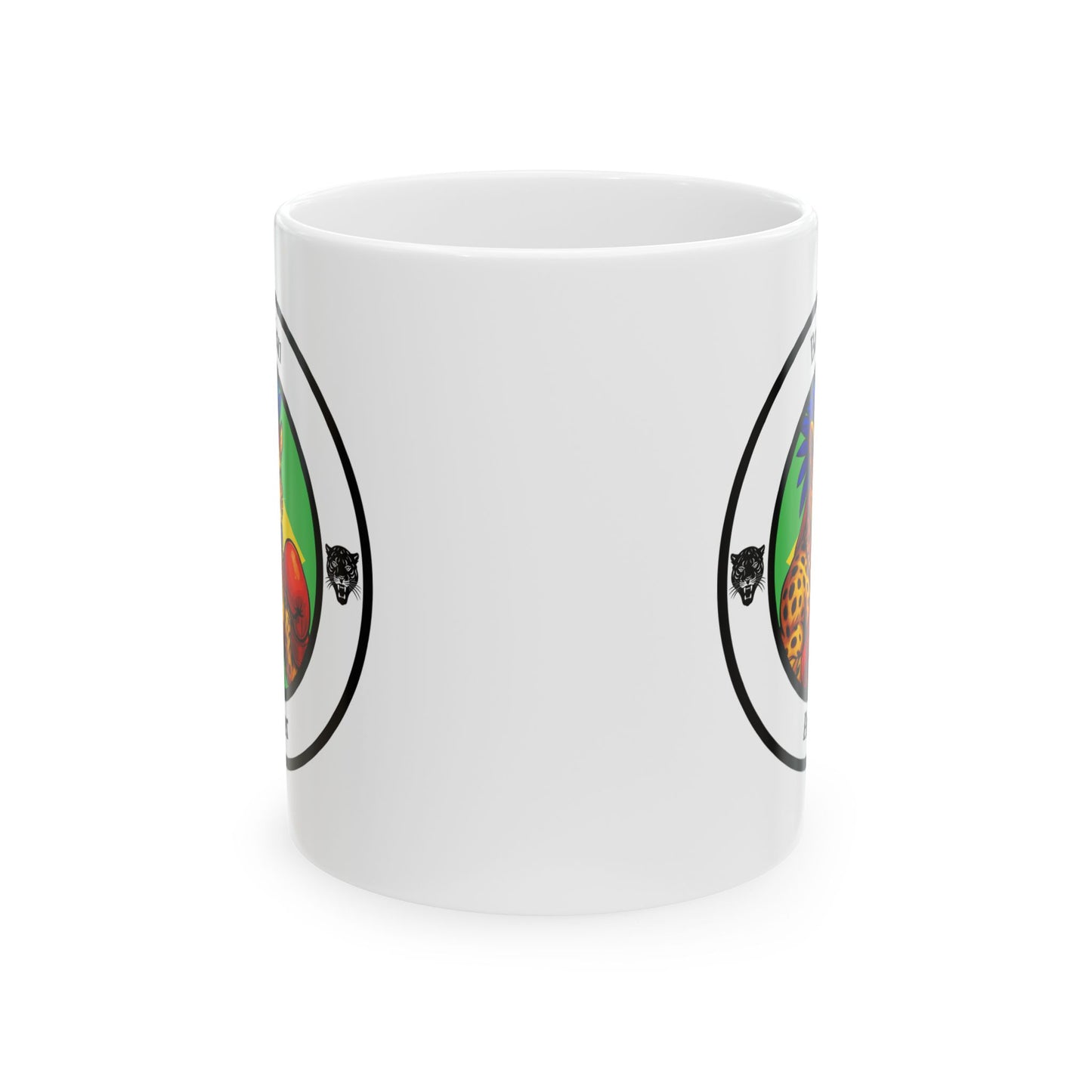 Brazilian Jaguar Boxing Mug – Cartoon Fighter Design | Gift for Boxing Fans