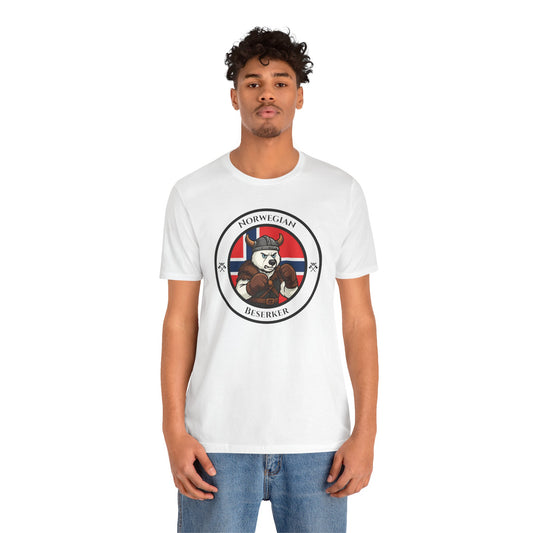 Norwegian Polar Bear Boxing T-Shirt – Cartoon Fighter Design | Gift for Boxing Fans