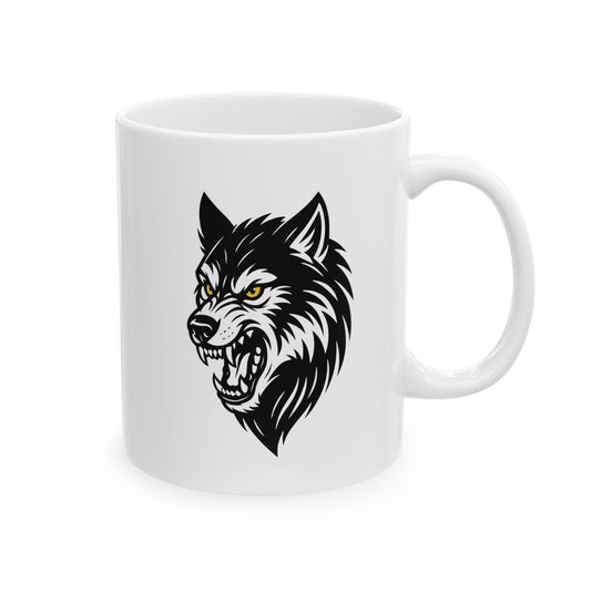 Wolf Boxing Mug – Minimalist Fighter Design | Gift for Strategic Boxers