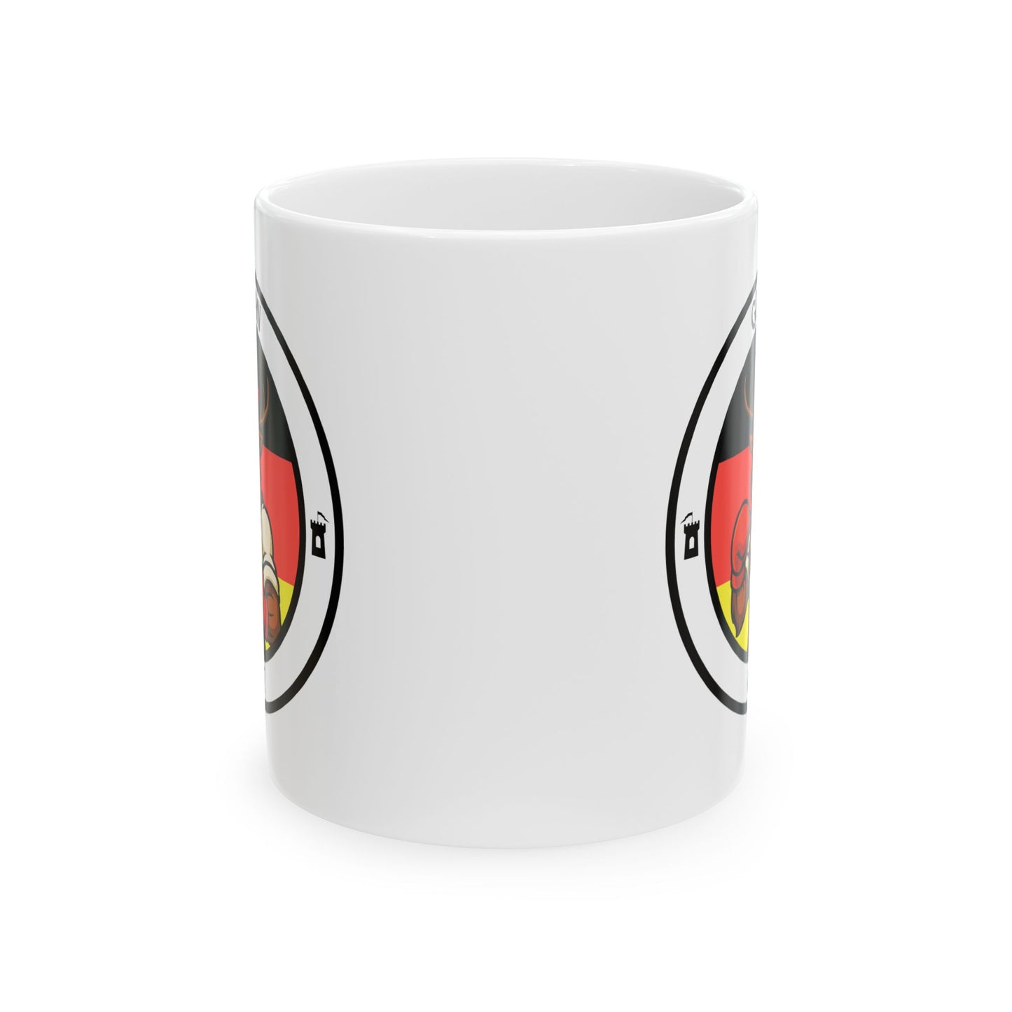 German Buck Boxing Mug – Cartoon Fighter Design | Gift for Boxing Fans