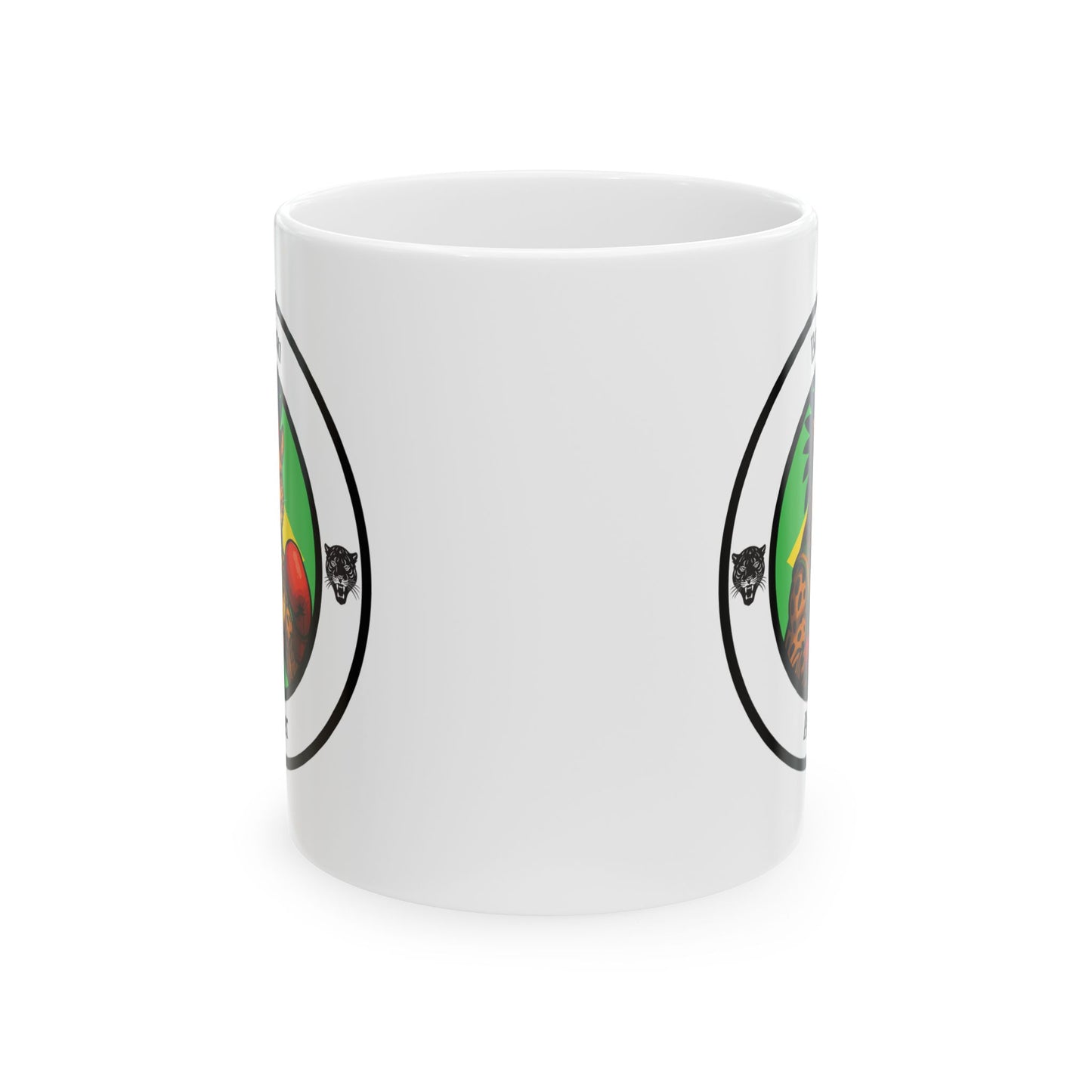 Brazilian Jaguar Boxing Mug – Cartoon Fighter Design | Gift for Boxing Fans