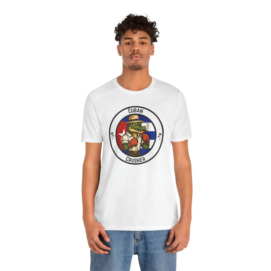 Cuban Crocodile Boxing T-Shirt – Cartoon Fighter Design | Gift for Boxing Fans