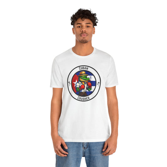 Cuban Crocodile Boxing T-Shirt – Cartoon Fighter Design | Gift for Boxing Fans