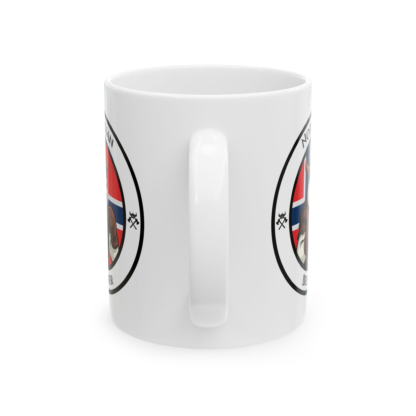 Norwegian Polar Bear Boxing Mug – Cartoon Fighter Design | Gift for Boxing Fans