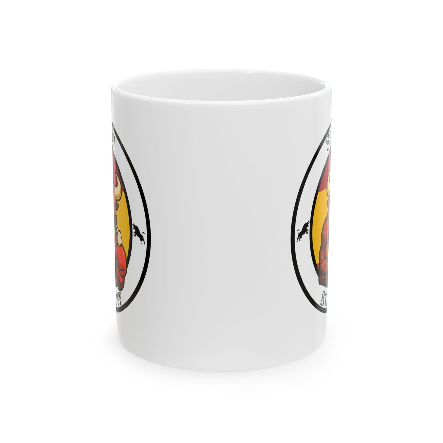 Spanish Bull Boxing Mug – Cartoon Fighter Design | Gift for Boxing Fans