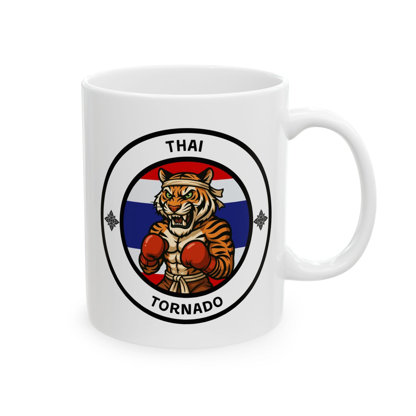 Thai Tiger Boxing Mug – Cartoon Fighter Design | Gift for Boxing Fans
