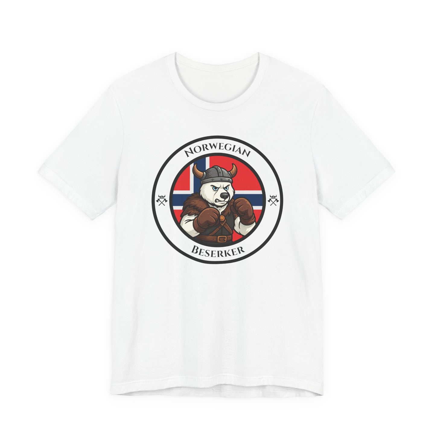 Norwegian Polar Bear Boxing T-Shirt – Cartoon Fighter Design | Gift for Boxing Fans