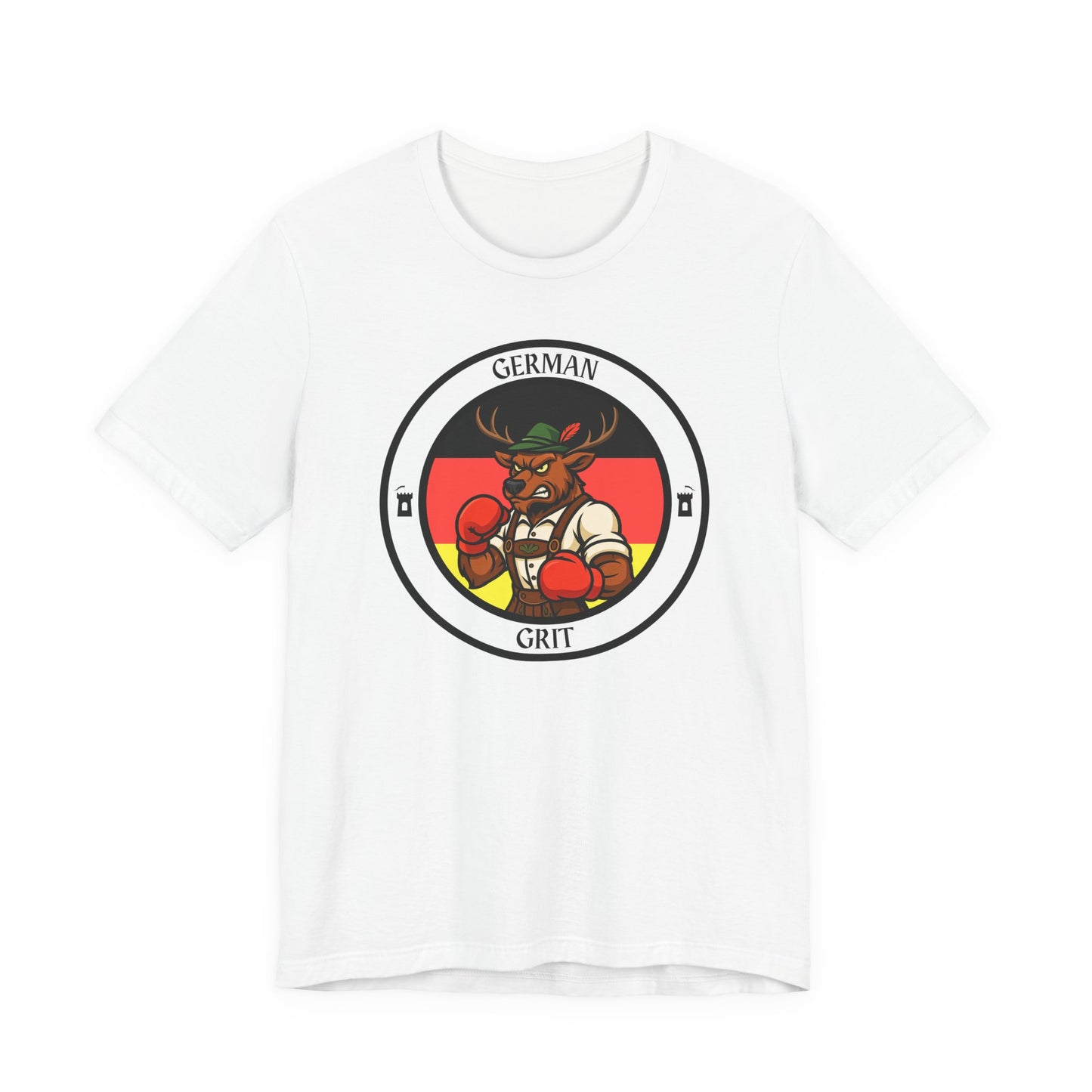 German Buck Boxing T-Shirt – Cartoon Fighter Design | Gift for Boxing Fans