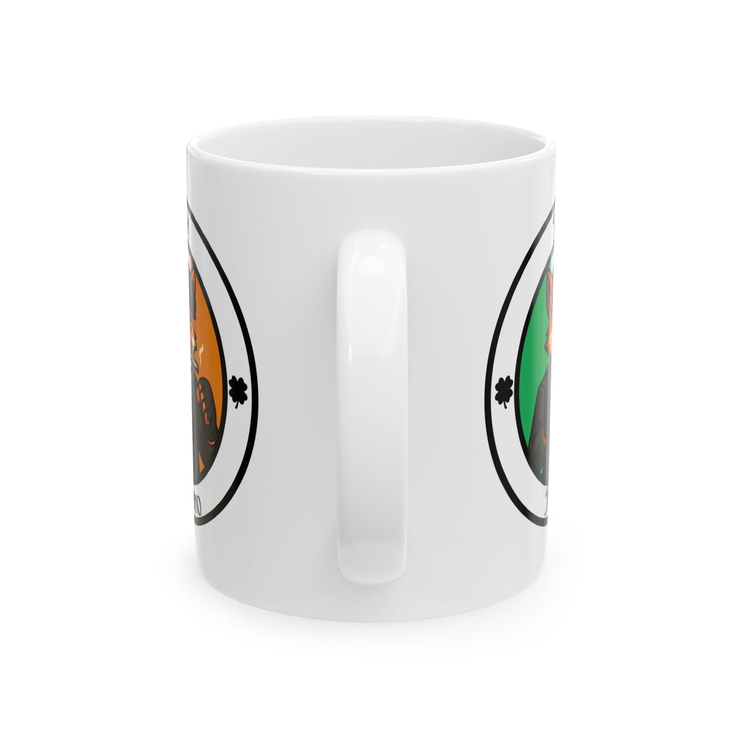 Irish Fox Boxing Mug – Cartoon Fighter Design | Gift for Boxing Fans