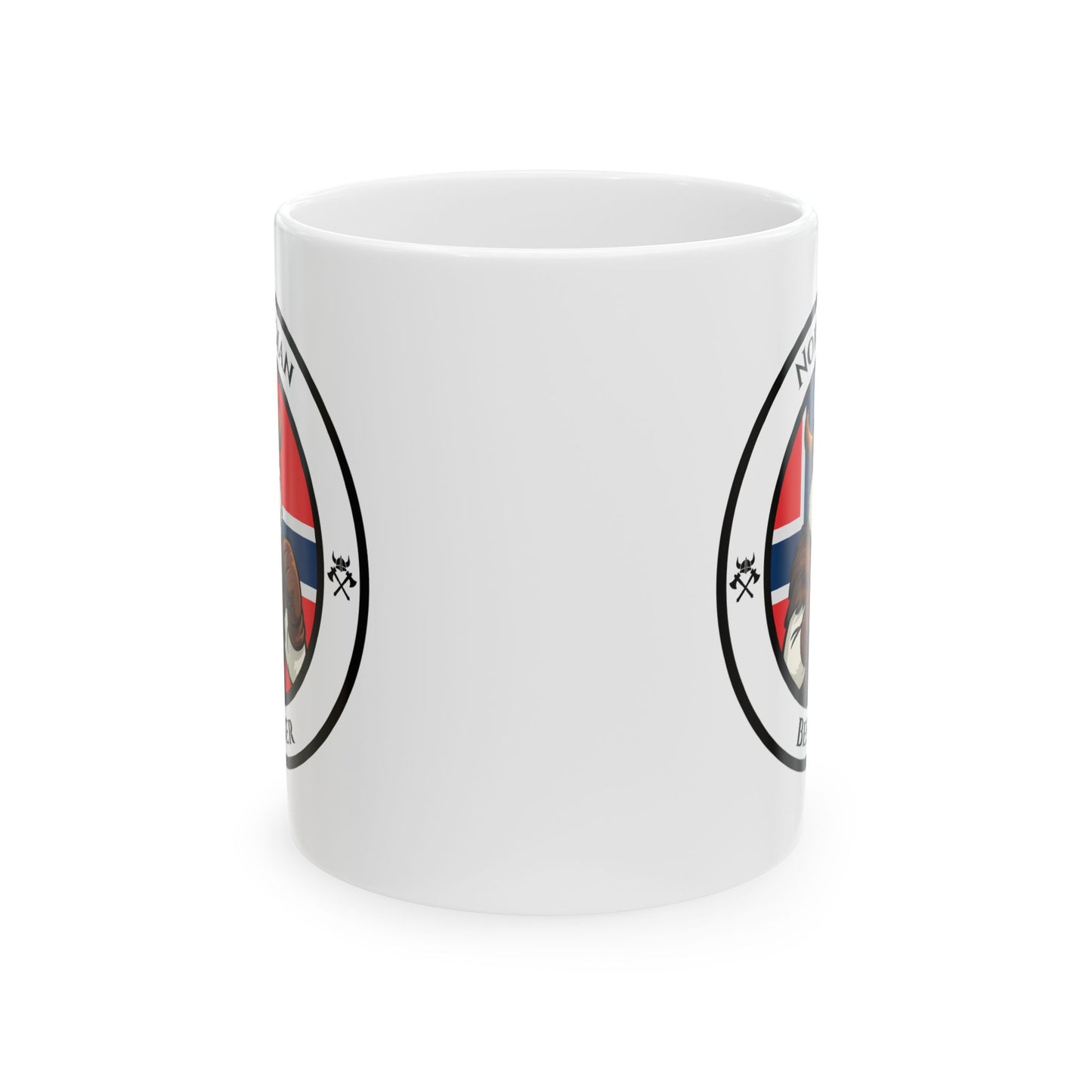 Norwegian Polar Bear Boxing Mug – Cartoon Fighter Design | Gift for Boxing Fans