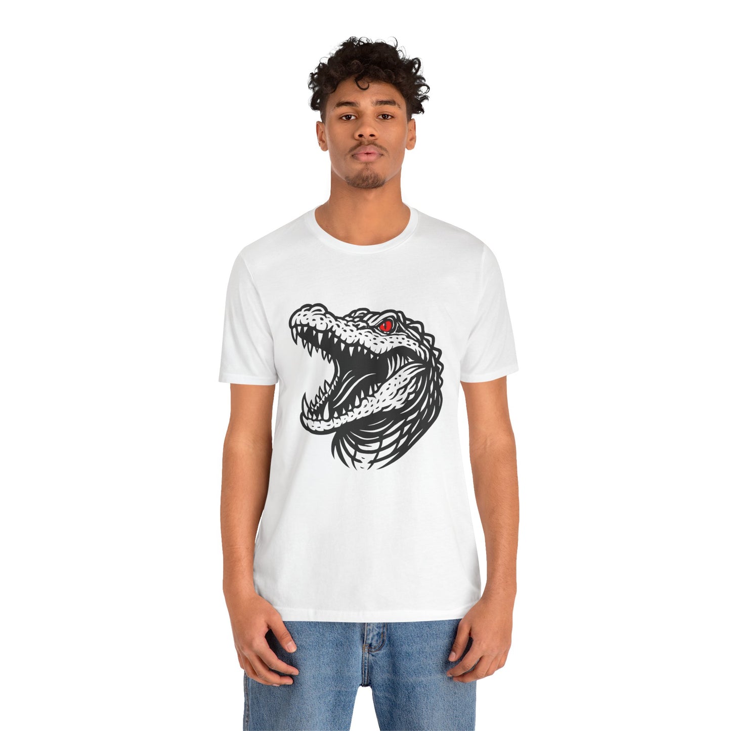 Crocodile Boxing T-Shirt – Minimalist Fighter Design | Gift for Dynamic Boxers