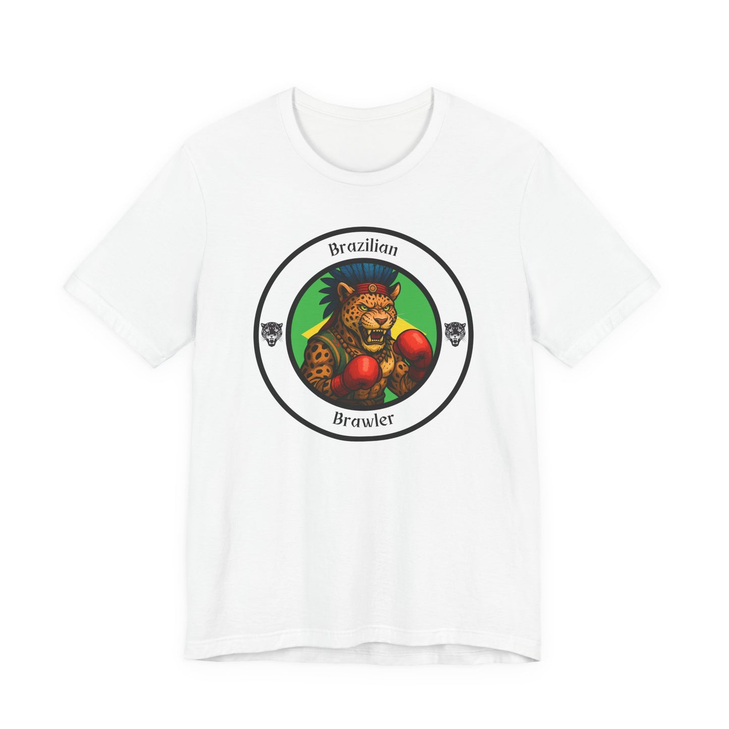 Brazilian Jaguar Boxing T-Shirt – Cartoon Fighter Design | Gift for Boxing Fans