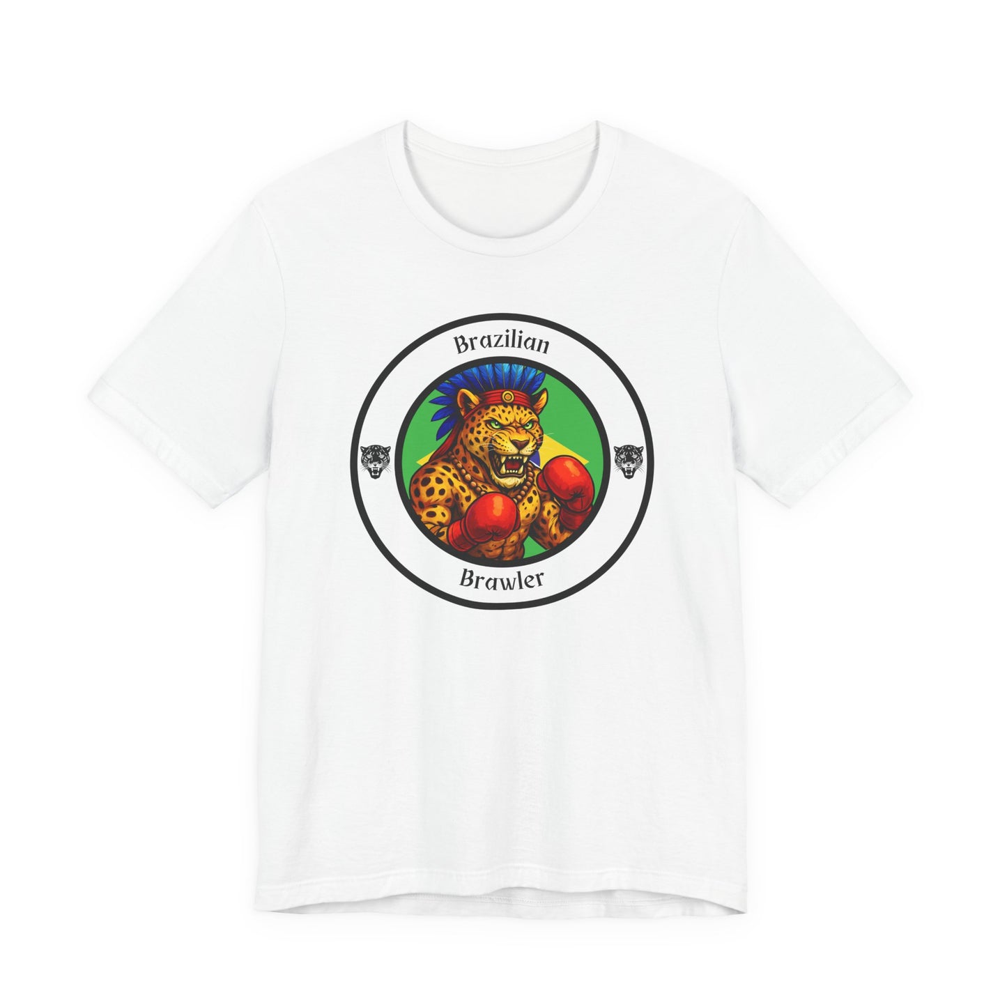 Brazilian Jaguar Boxing T-Shirt – Cartoon Fighter Design | Gift for Boxing Fans