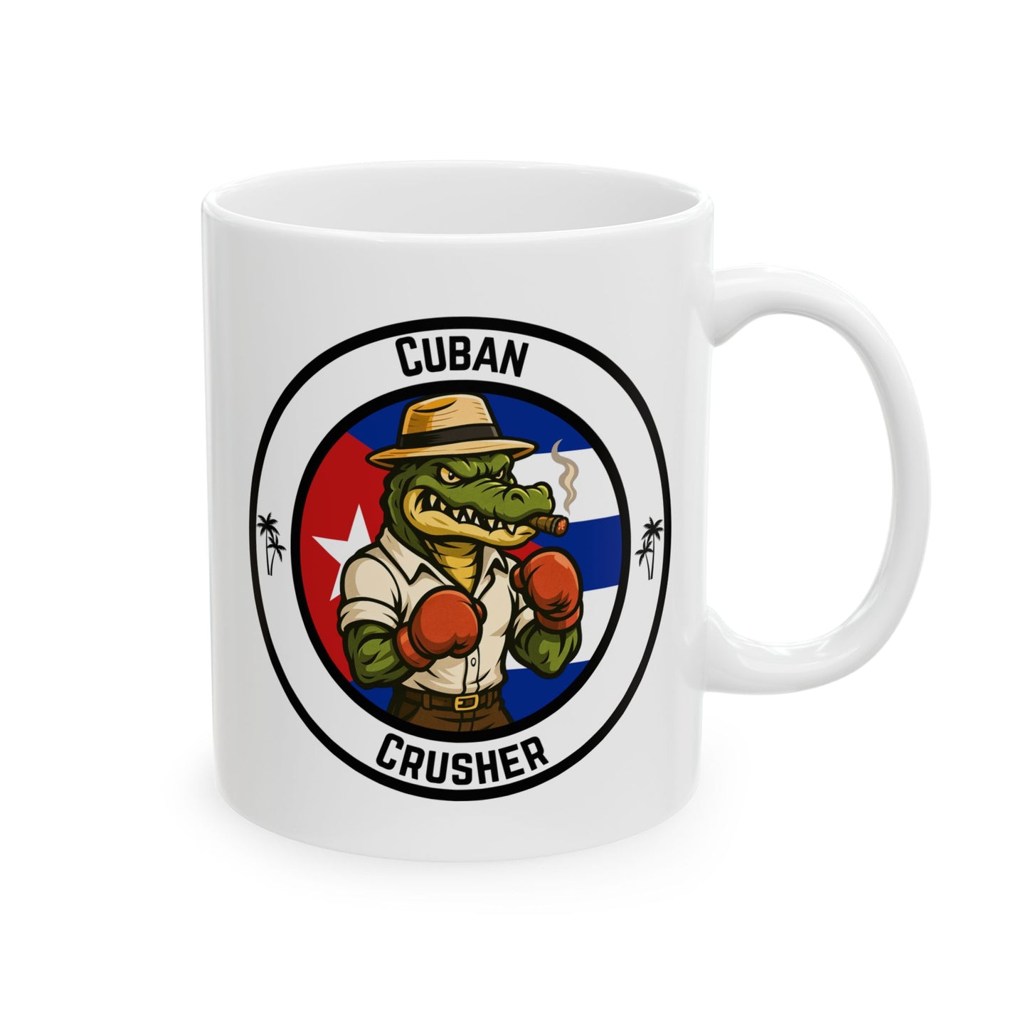 Cuban Crocodile Boxing Mug – Cartoon Fighter Design | Gift for Boxing Fans
